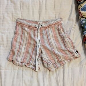 Linen Blend Per SE elastic waist shorts size Small